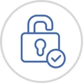 Unlocked padlock icon for instant access